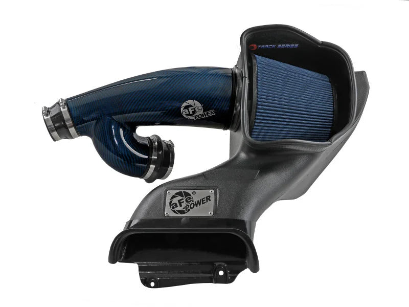 aFe 17-24 Ford F-150 Track Series Blue Kevlar Carbon Fiber C/A Intake System w/Black Pro 5R Filter - Additional View 8