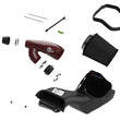 Load image into Gallery viewer, aFe 17-24 Ford F-150 Track Series Red Kevlar Carbon Fiber C/A Intake System w/Black Pro 5R Filter - Back View