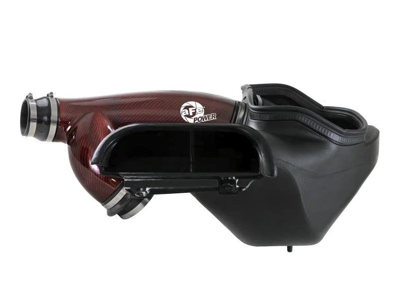 aFe 17-24 Ford F-150 Track Series Red Kevlar Carbon Fiber C/A Intake System w/Black Pro 5R Filter - Additional View 9