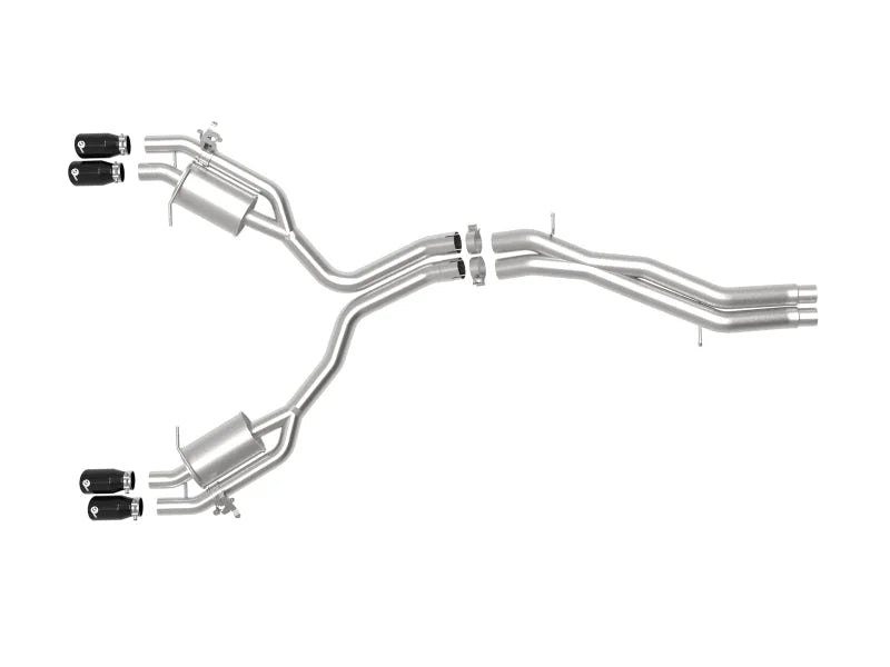 aFe 18-20 Audi RS5 Coupe MACH Force-Xp 3in to 2.5in 304 SS Axle-Back Exhaust System (Quad Black Tip) - Additional View 5
