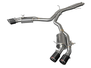 aFe 18-20 Audi RS5 Coupe MACH Force-Xp 3in to 2.5in 304 SS Axle-Back Exhaust System-Quad Carbon Tips - Main Product View