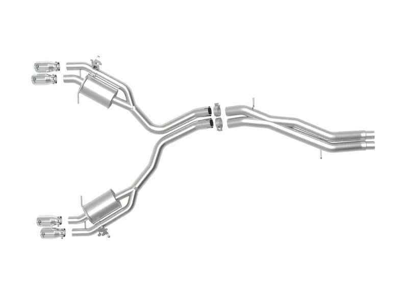 aFe 18-20 Audi RS5 Coupe MACH Force-Xp 3in to 2.5in 304 SS Axle-Back Exhaust System-Quad Polish Tips - Additional View 7
