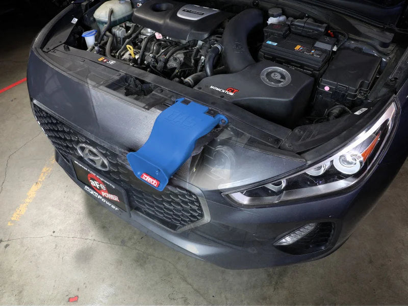 aFe 18-20 Hyundai Elantra GT L4-1.6L (t) Takeda Momentum Dynamic Air Scoop - Blue - Side View