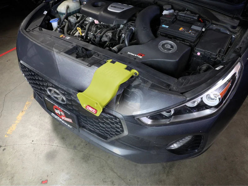 aFe 18-20 Hyundai Elantra GT L4-1.6L (t) Takeda Momentum Dynamic Air Scoop - Neon Green - Back View