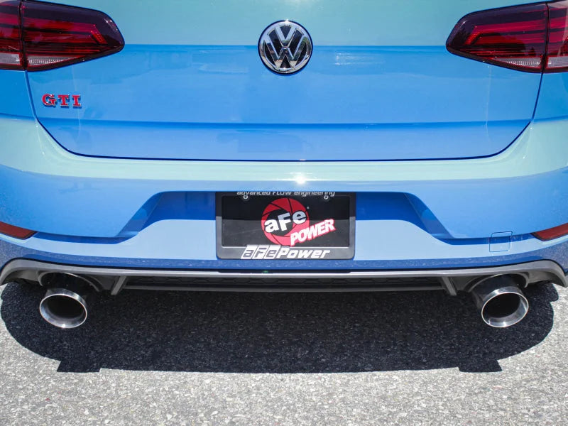 aFe 18-20 VW GTI (MK7.5) 2.0L MACH Force-Xp 3in to 2.5in 304 SS Axle-Back Exhaust System- Pol. Tips - Back View