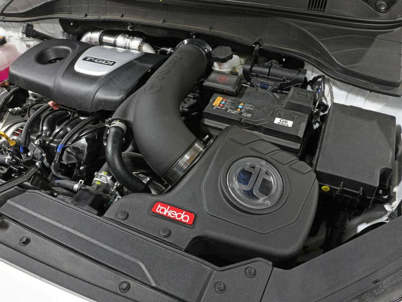 aFe 18-21 Hyundai Kona L4-1.6L (t) Takeda Momentum Cold Air Intake System w/ Pro 5R Media - Side View