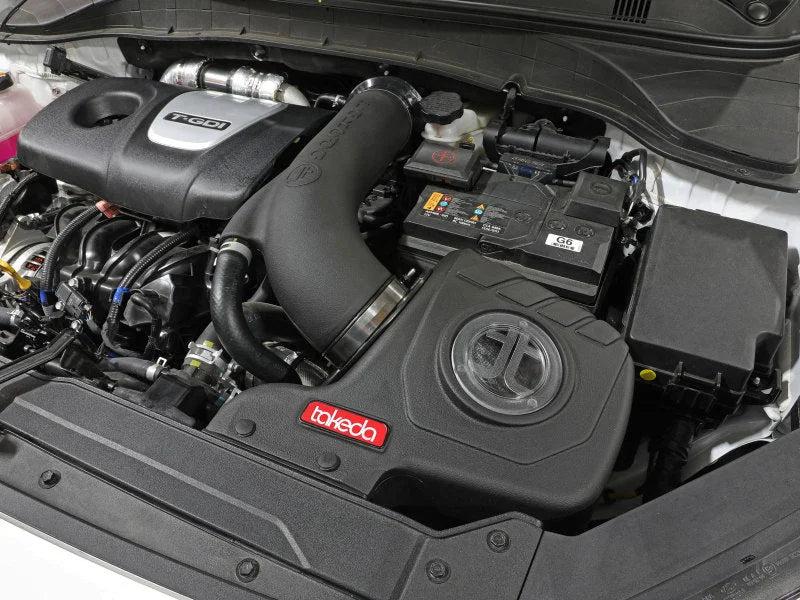 aFe 18-21 Hyundai Kona L4-1.6L (t) Takeda Momentum Cold Air Intake System w/ Pro Dry S Media - Side View