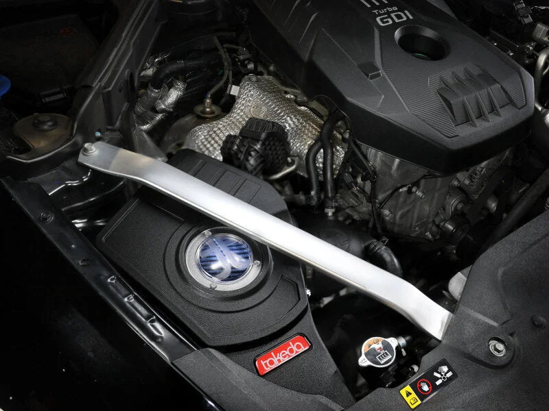 aFe 18-21 Kia Stinger L4 2.0L Takeda Momentum Cold Air Intake System w/ Pro 5R Filter - Side View