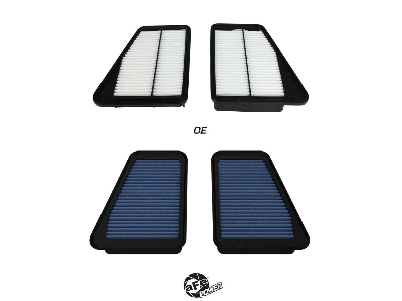 aFe 18-21 Kia Stinger V6-3.3L (tt) Magnum FLOW OE Replacement Air Filter w/ Pro 5R Media - Installation View