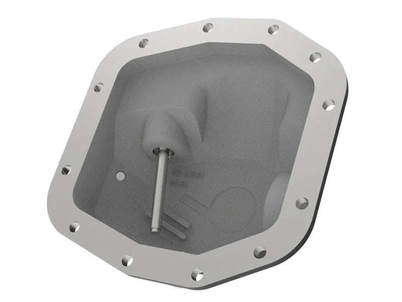 aFe 18-23 Jeep Wrangler JL Pro Series (Dana M186) Front Diff Cover w/ Oil - Black - Side View