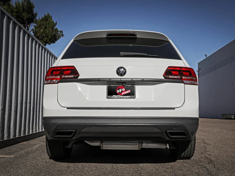aFe 18-23 Volkswagen Atlas L4 2.0L/V6 3.6L MACH Force-Xp 3in to 2-1/2in SS Hi-Tuck Cat-Back Exhaust - Back View