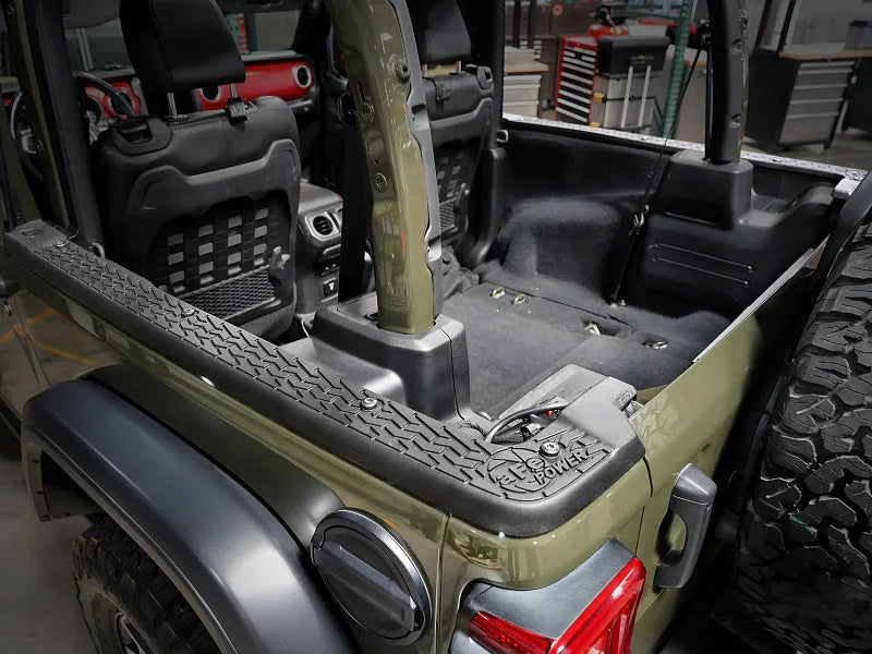 aFe 18-24 Jeep Wrangler JL (2-Door Models w/ 3-Piece Hard-Top Only) Terra Guard Tub Rail Covers - Side View