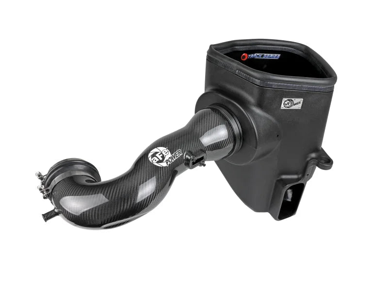 aFe 19-21 GM Trucks 5.3L/6.2L Track Series Carbon Fiber Cold Air Intake System W/ Pro Dry S Filters - Installation View