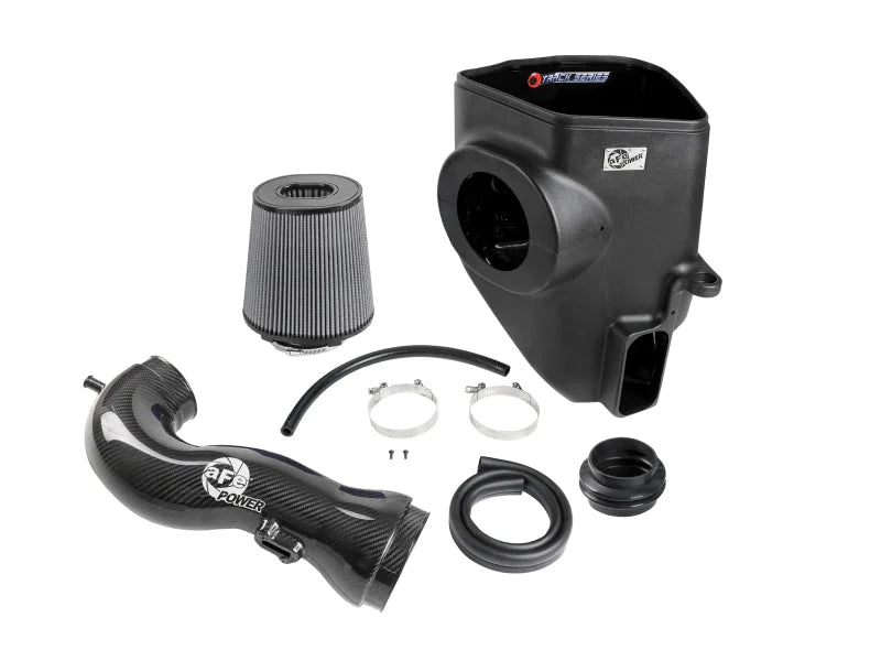 aFe 19-21 GM Trucks 5.3L/6.2L Track Series Carbon Fiber Cold Air Intake System W/ Pro Dry S Filters - Additional View 8
