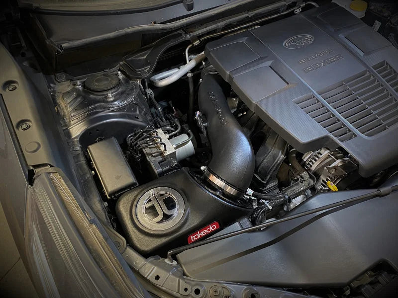 aFe 19-21 Subaru Forester (H4 - 2.5L) Takeda Momentum Air Intake System - W/ PRO 5R Filter - Side View