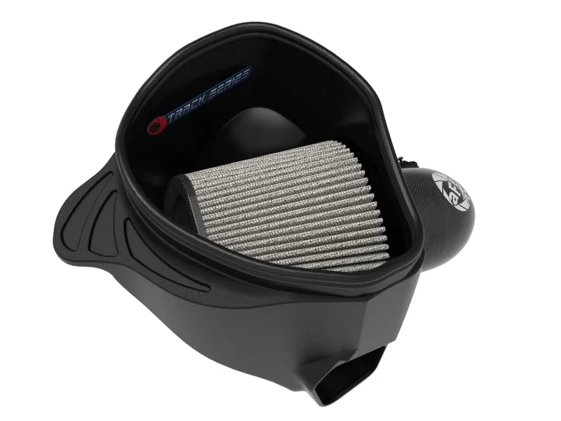aFe 19-22 BMW Z4 30i 2.0L (t) Track Series Carbon Fiber Cold Air Intake System w/ Pro DRY S Filter - Back View