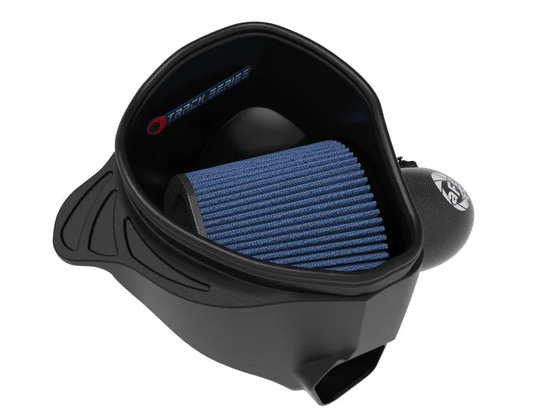 aFe 19-22 BMW Z4 30i L4-2.0L (t) Track Series Carbon Fiber Cold Air Intake System w/ Pro 5R Filter - Side View