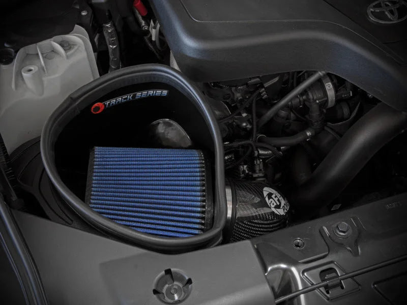 aFe 19-22 BMW Z4 30i L4-2.0L (t) Track Series Carbon Fiber Cold Air Intake System w/ Pro 5R Filter - Installation View
