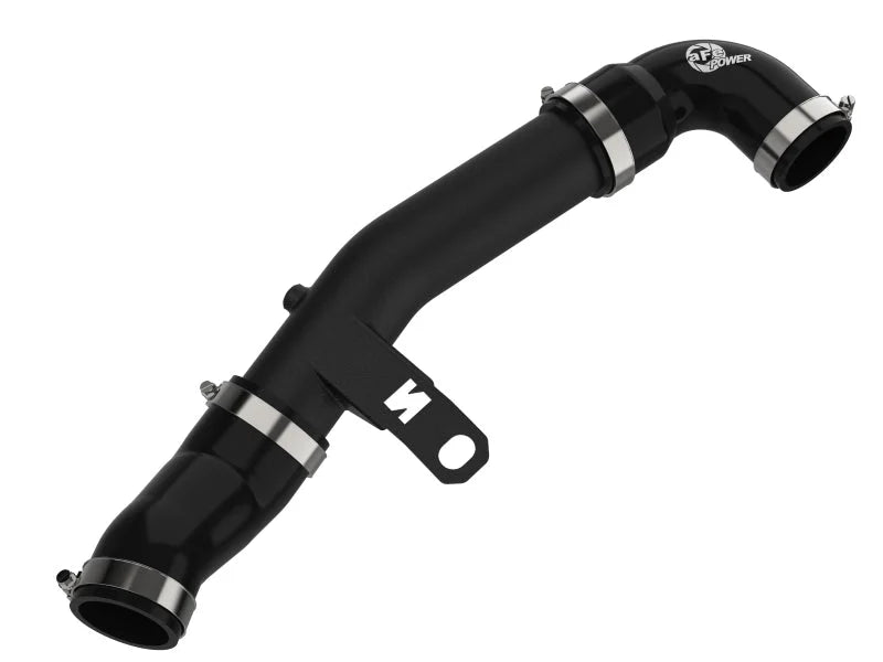 aFe 19-22 Hyundai Veloster N L4 2.0L (t) BladeRunner 2-1/2in Aluminum Hot Charge Pipe - Black - Main Product View