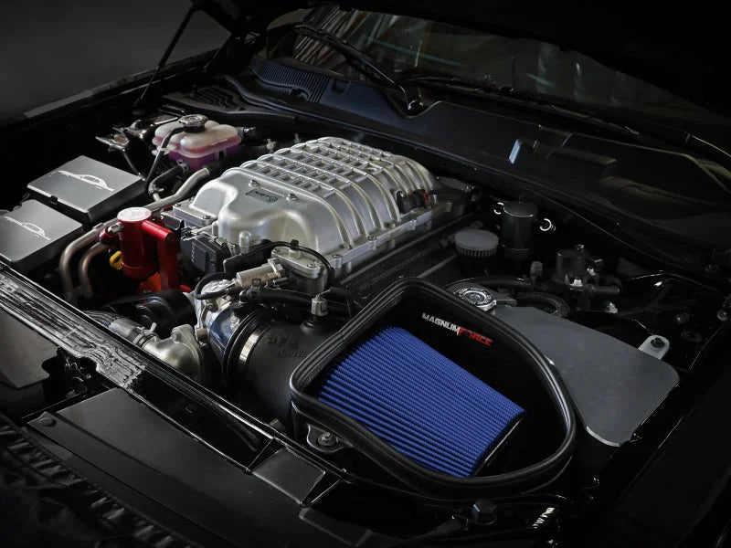 aFe 19-23 Dodge Challenger Hellcat V8-6.2L (sc) Magnum FORCE Stage2 Cold Air Intake System w/Pro 5R - Side View