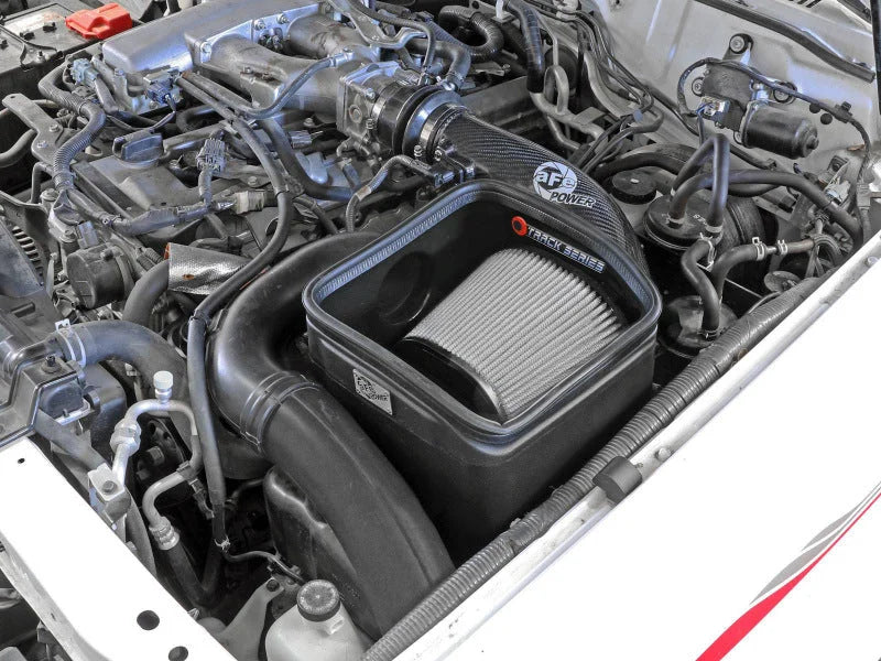 aFe 19-23 Nissan Patrol 4.8L L6 Track Series Carbon Fiber Intake System w/Pro DRY S Filter - Side View