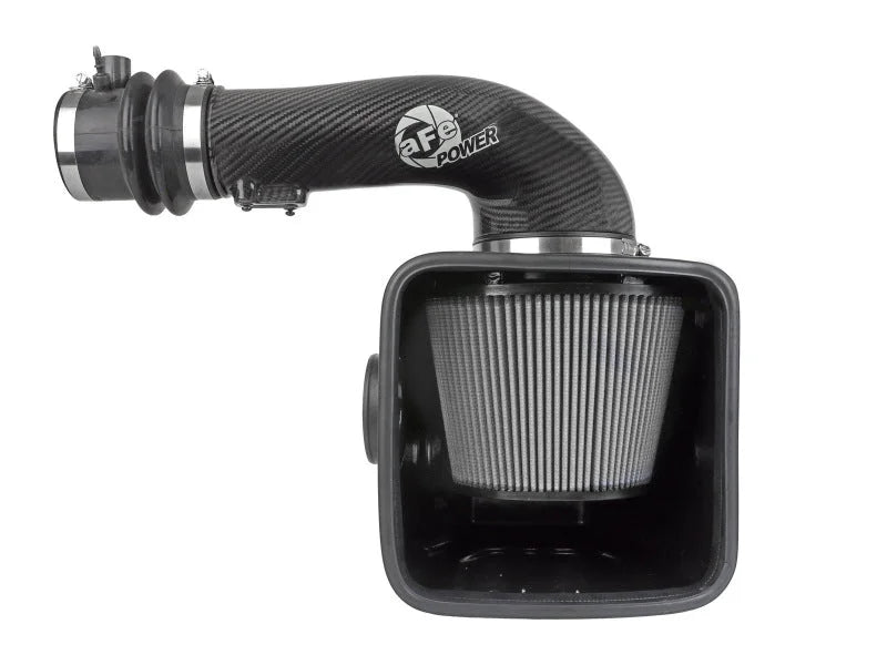 aFe 19-23 Nissan Patrol 4.8L L6 Track Series Carbon Fiber Intake System w/Pro DRY S Filter - Back View
