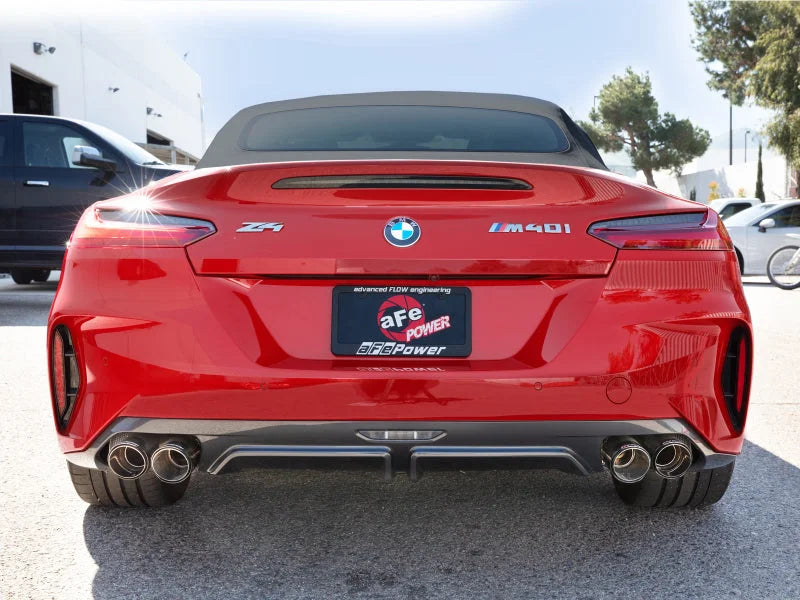 aFe 19-24 BMW Z4 M40i (G29) B58 Turbo MACH Force-Xp 3in to 2-1/2in SS CB Exhaust System - Carbon - Installation View