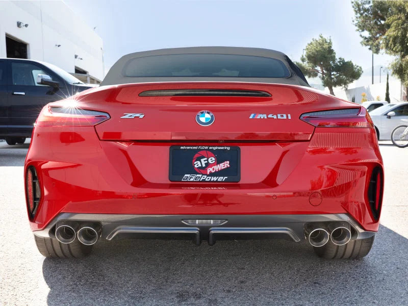 aFe 19-24 BMW Z4 M40i (G29) L6-3.0L (t) B58 MACH Force-Xp 3in to 2-1/2in SS CB Exhaust - Polished - Installation View