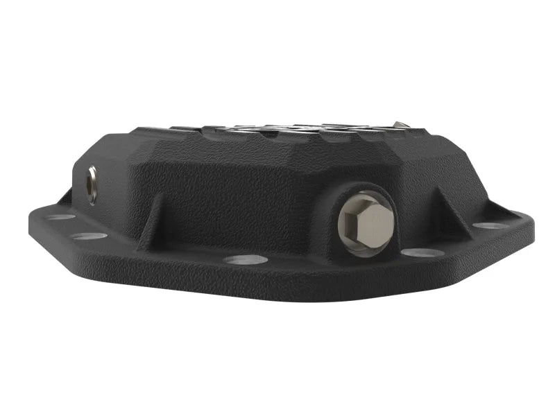 aFe 19-25 GM Trucks Front Diff Cover - Black w/ Machined Fins - Additional View 5