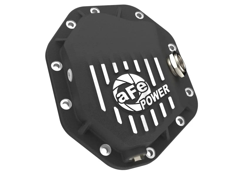 aFe 19-25 GM Trucks Front Diff Cover - Black w/ Machined Fins - Additional View 9