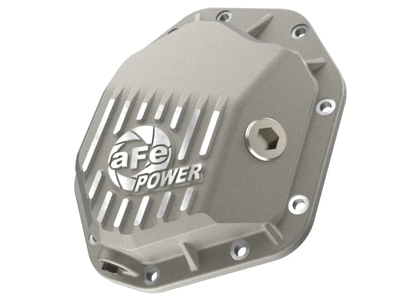 aFe 19-25 GM Trucks Front Diff Cover - Raw w/ Machined Fins - Main Product View
