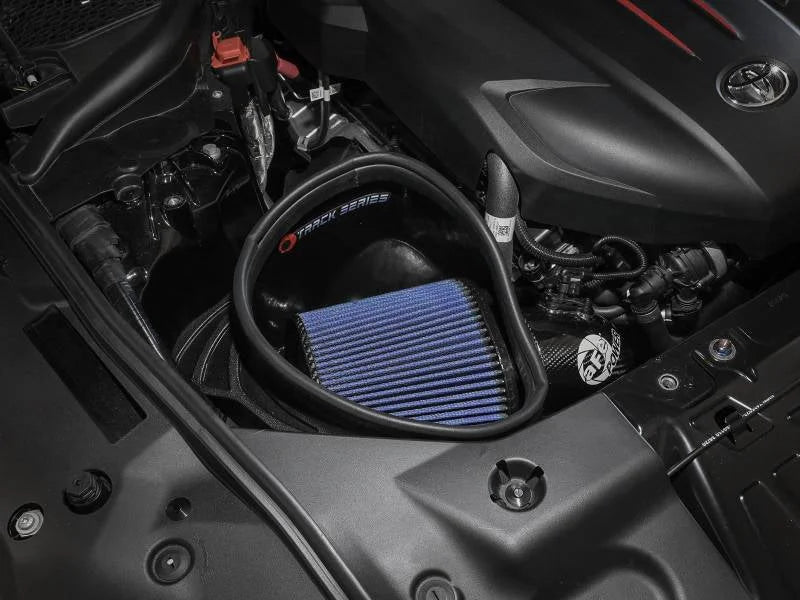 aFe 20-21 BMW Z4 M40i (G29) L6-3.0L (t) B58 Track Series Intake System w/ Pro 5R Filter - Side View