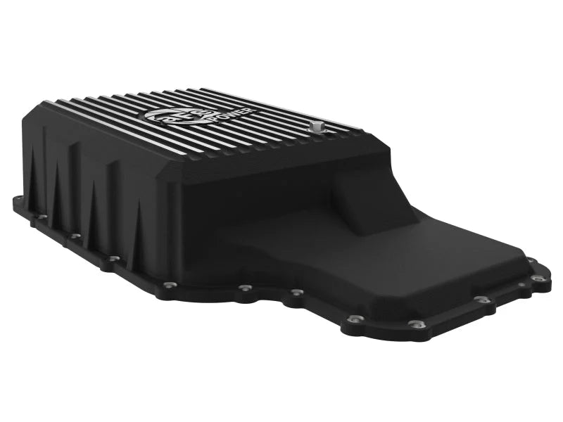 aFe 20-21 Ford Truck w/ 10R140 Transmission Pan Black POWER Street Series w/ Machined Fins - Additional View 5