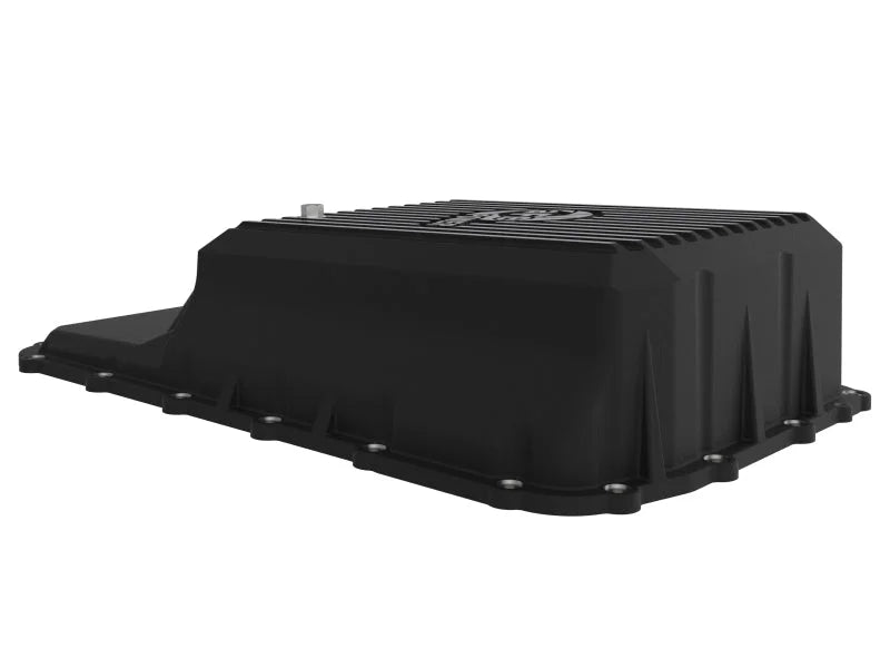 aFe 20-21 Ford Truck w/ 10R140 Transmission Pan Black POWER Street Series w/ Machined Fins - Additional View 7