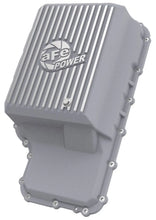 Load image into Gallery viewer, aFe 20-21 Ford Truck w/ 10R140 Transmission Pan Raw POWER Street Series w/ Machined Fins - Back View