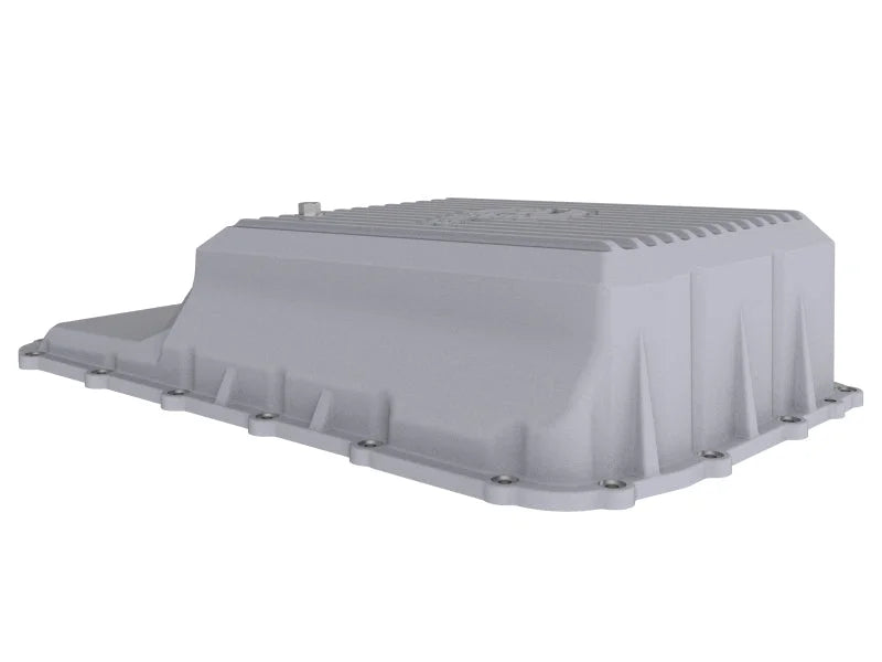 aFe 20-21 Ford Truck w/ 10R140 Transmission Pan Raw POWER Street Series w/ Machined Fins - Installation View