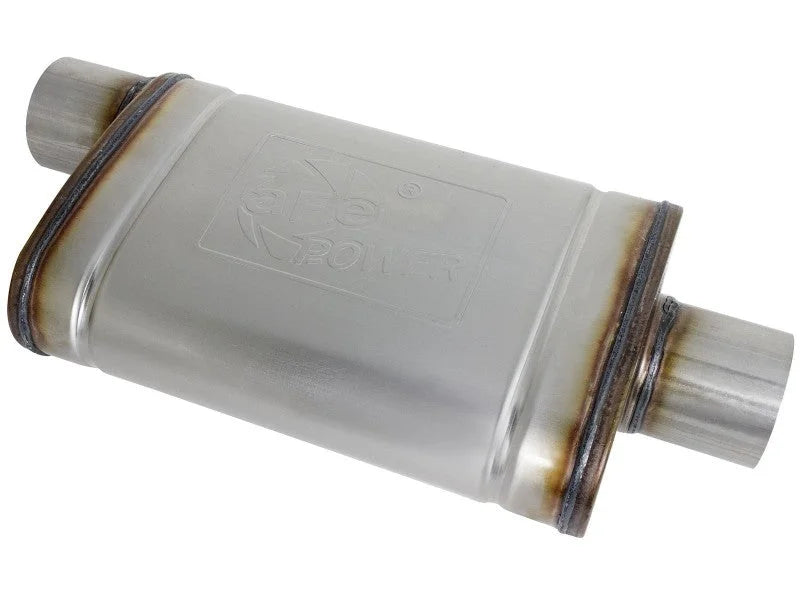 aFe 20-21 GM Trucks (V8-6.2L) 409 Stainless Steel Muffler Upgrade Pipe - Back View