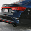 Load image into Gallery viewer, aFe 20-21 Kia Forte GT 1.6L 3in-2.5in 304 Stainless Steel Axle-Back Exhaust w/ Black Tips - Side View