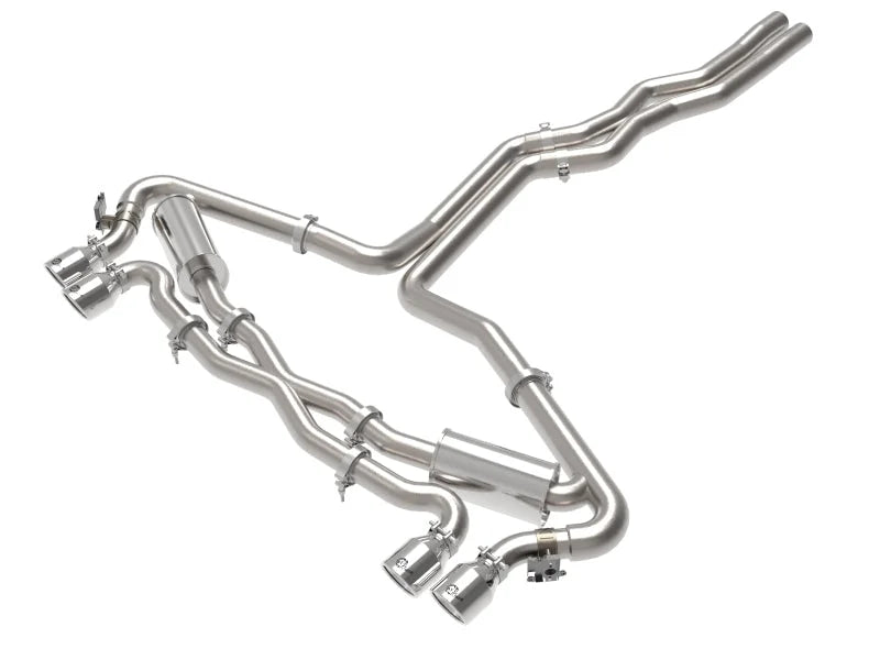 aFe 20-22 Audi RS6 Avant V8 4L(tt) MACH Force-Xp 3in to 2.5in 304 SS Cat-Back Exhaust w/Polished Tip - Main Product View