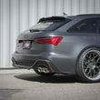 Load image into Gallery viewer, aFe 20-22 Audi RS6 Avant V8 4L(tt) MACH Force-Xp 3in to 2.5in 304 SS Cat-Back Exhaust w/Polished Tip - Installation View