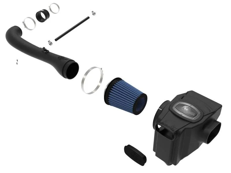 aFe 20-22 Nissan Frontier V6-3.8L Momentum GT Cold Air Intake System w/ Pro 5R Filter - Back View
