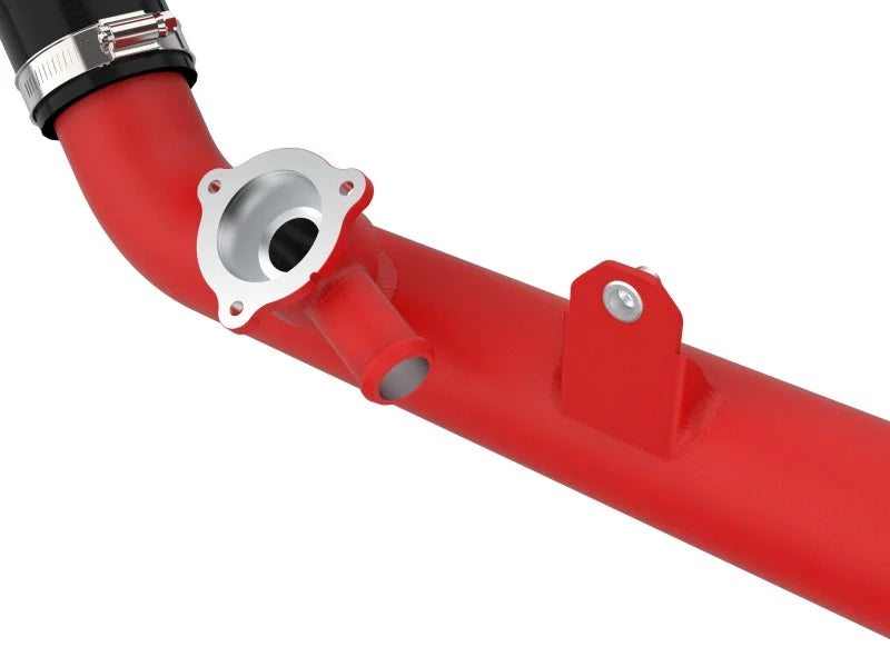aFe 20-23 Ford Explorer ST V6 3.0L (tt) BladeRunner Aluminum Hot and Cold Charge Pipe Kit - Red - Installation View