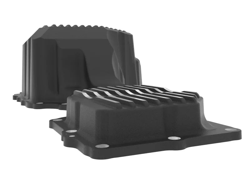 aFe 20-25 GM Diesel V8-6.6L L5P Engine Oil Pan w/ Machined Fins - Installation View