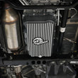 Load image into Gallery viewer, aFe 20-26 GM Trucks L6 3.0L Transmission Pan - Black w/ Machined Fins - Back View