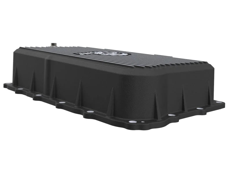 aFe 20-26 GM Trucks L6 3.0L Transmission Pan - Black w/ Machined Fins - Additional View 7
