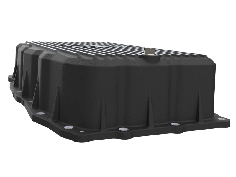 aFe 20-26 GM Trucks L6 3.0L Transmission Pan - Black w/ Machined Fins - Additional View 8