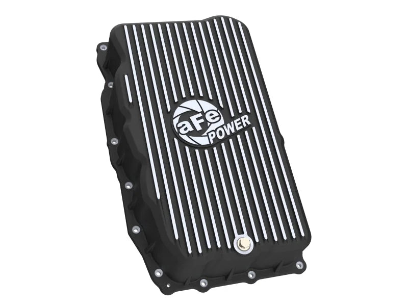 aFe 20-26 GM Trucks L6 3.0L Transmission Pan - Black w/ Machined Fins - Additional View 9