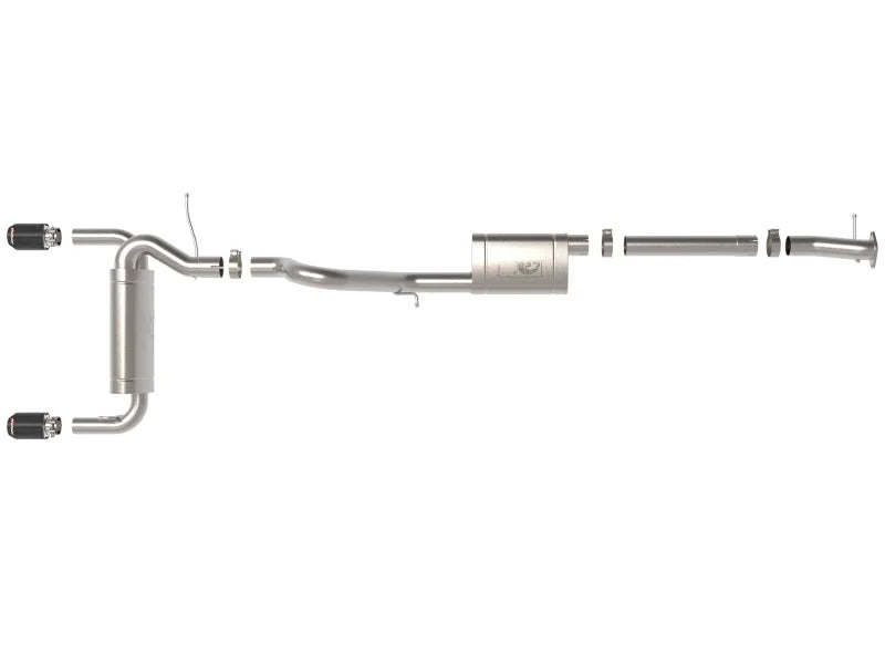 aFe 2021+ Ford Bronco L4-2.3L (t) / V6-2.7L (tt) Vulcan 3in. to 2.5in. SS Cat-Back - Carbon - Additional View 6