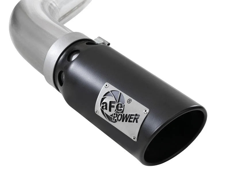 aFe 2021 Ford F-150 V6-3.0L (td) Large Bore 409 SS DPF-Back Exhaust System - Back View
