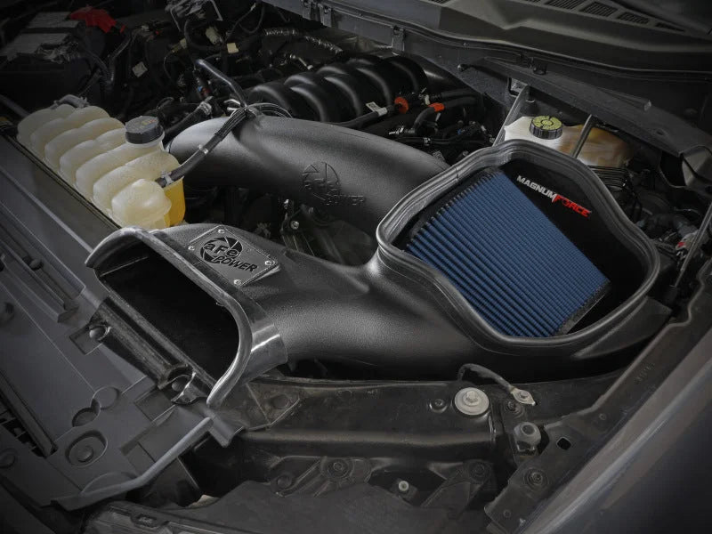 aFe 2021+ Ford F150 5.0L V8 MagnumFORCE Intake Stage-2 Pro 5R - Side View
